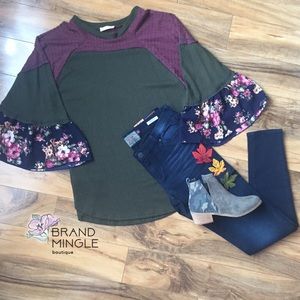 JUNGLE JANE waffle knit top